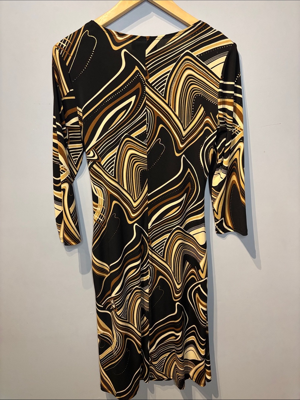 Vintage Frank Lyman Vintage Retro Abstract Print Stretchy Dress - Picture 3 of 6